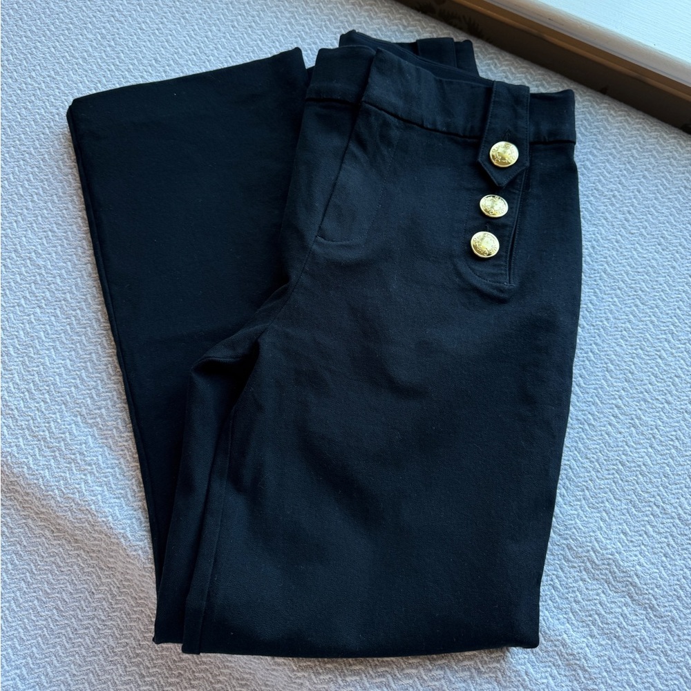 Lilly Pulitzer Black Pants with Gold Accents